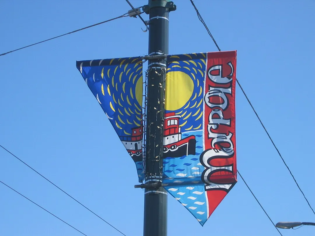 Marpole street banner. Vancouver, BC, Canada.