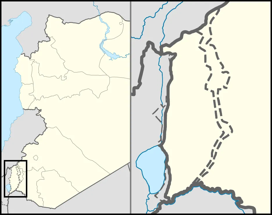 Location map of the Golan Heights.