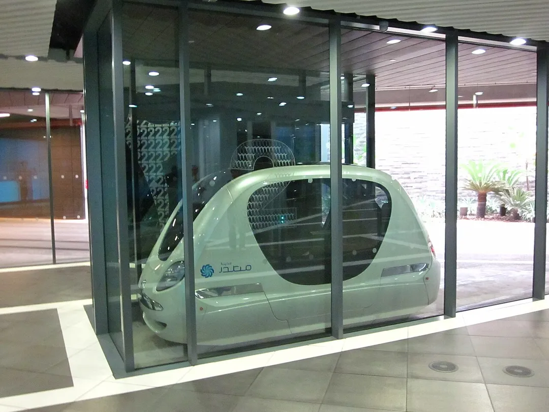 Masdar personal rapid transit podcar, Masdar City,  Abu Dhabi, United Arab Emirates
