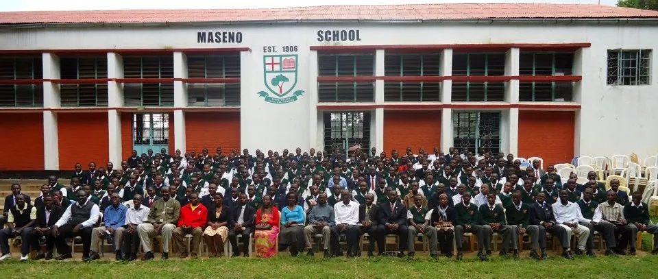 A group photo next to the Dining Hall