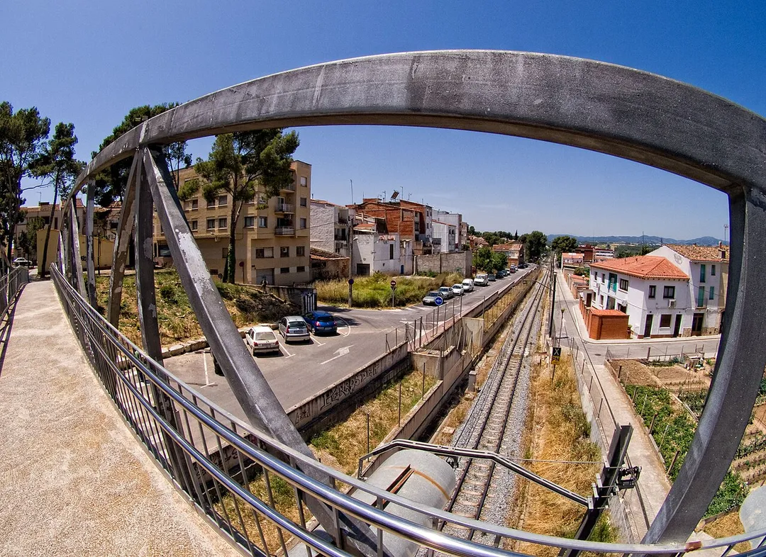 railway avenue of Masquefa (Catalonia, Spain)