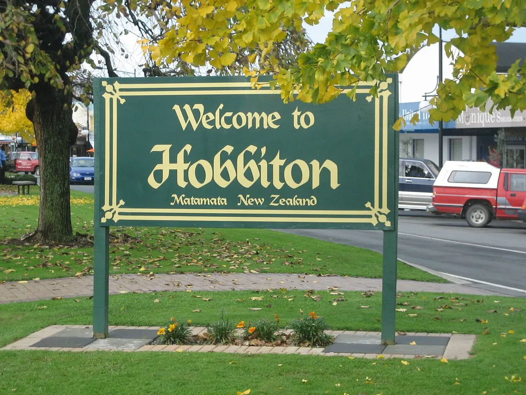 Description: The Welcome to Hobbiton sign was placed in Matamata, NZ after the filming of The Lord of the Rings Trilogy as Peter Jackson chose this site for the Shire.
Photographer: Michael Goetter