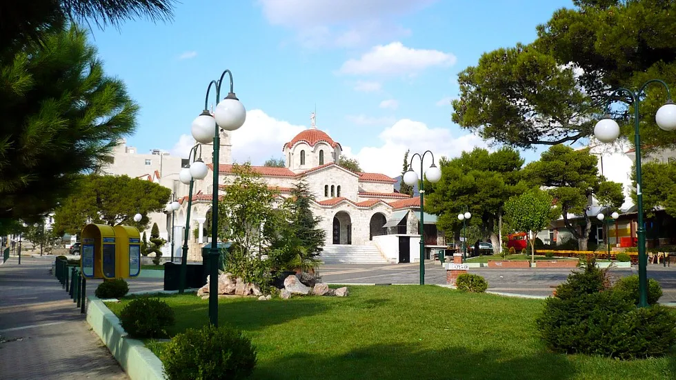 Mikrasiaton Square - Agios Georgios church (Melissia, Attica)