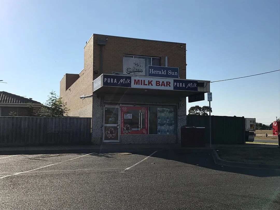 A milk bar {Aus Eng: a corner store) in Melton South. Victoria