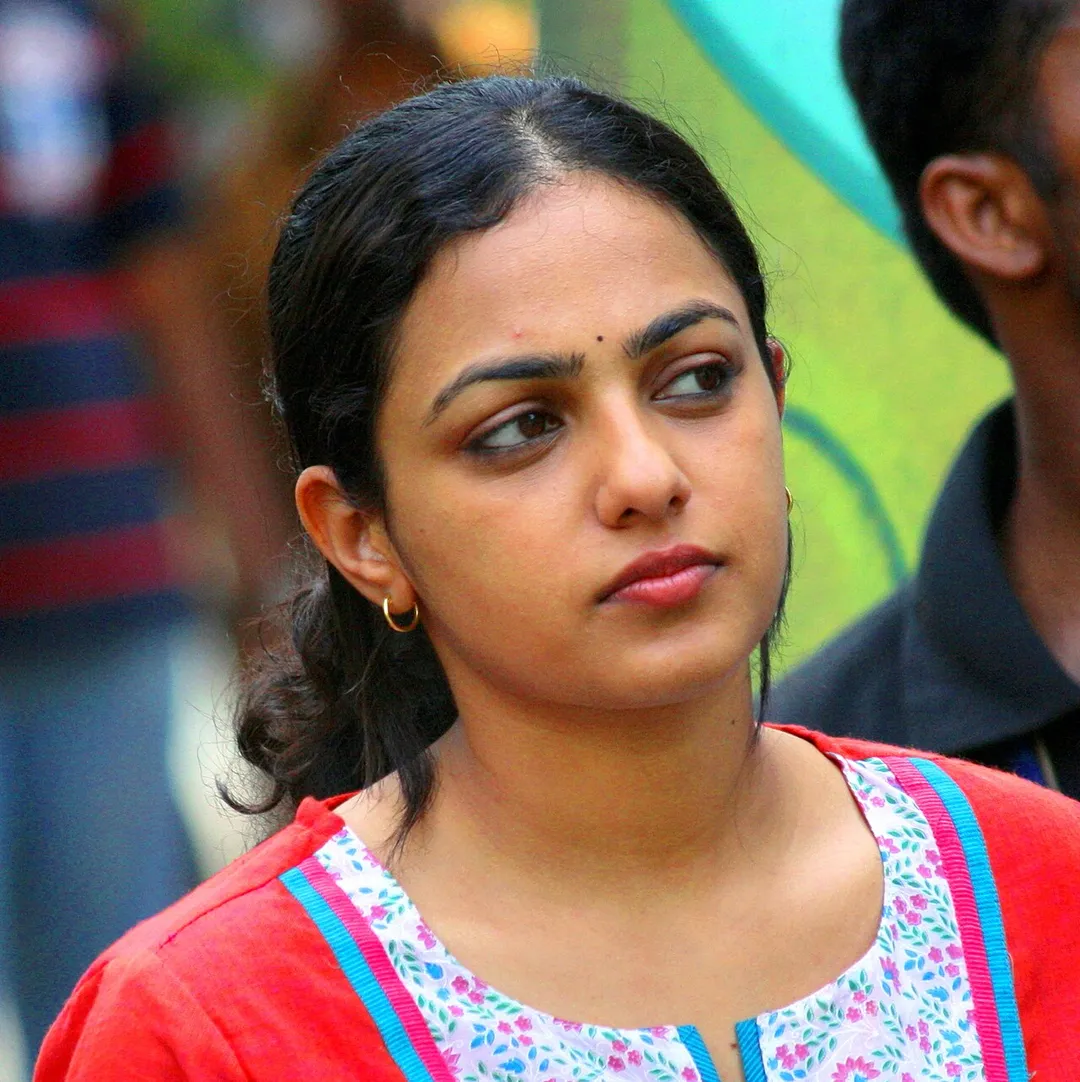 Actress Nithya Menon during the shoot of her movie Thalsamayam Oru Penkutty