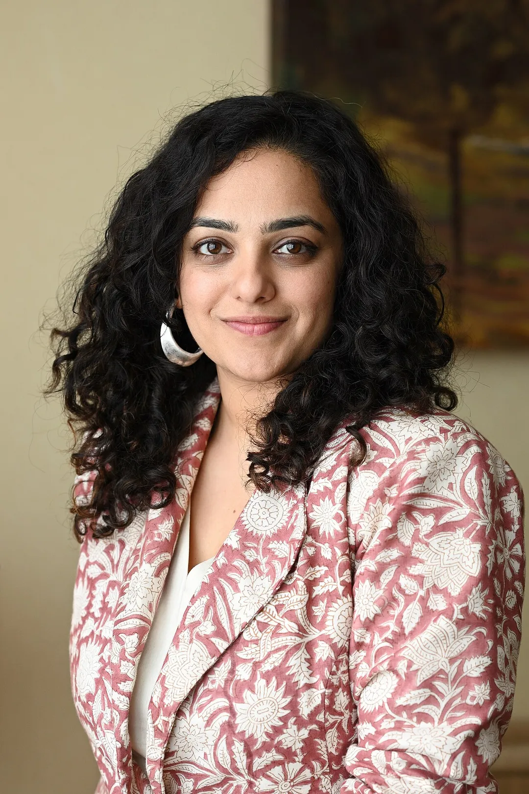 Nithya Menen during a promotion at Kochi