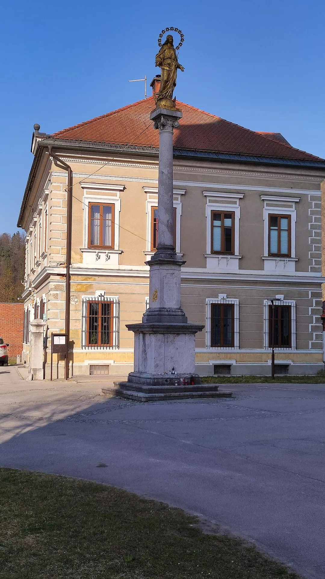 St. Mary's column in Mengeš.