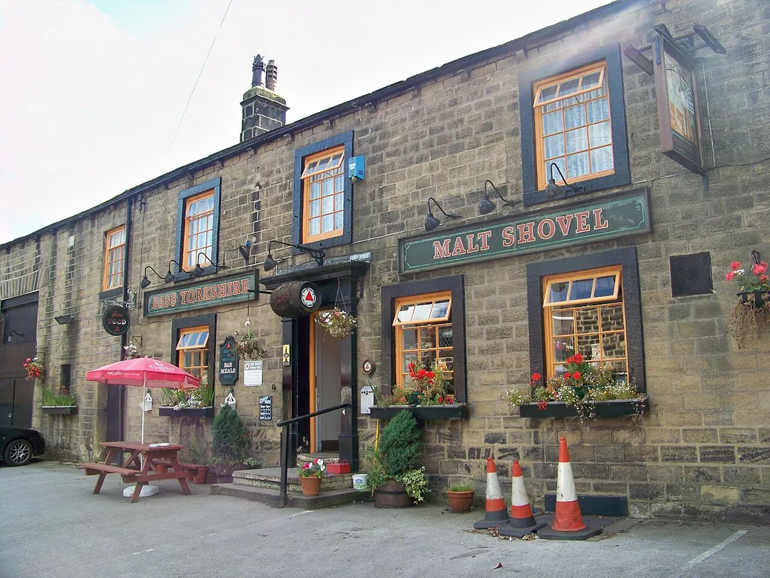 The Malt Shovel public house, Main Street, Menston, West Yorkshire.  Taken on the afternoon of Saturday 22nd August 2009.