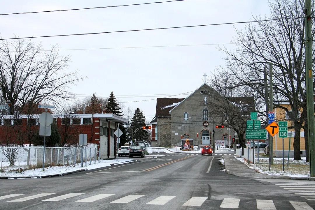 Town centre of Mercier, Quebec, Canada