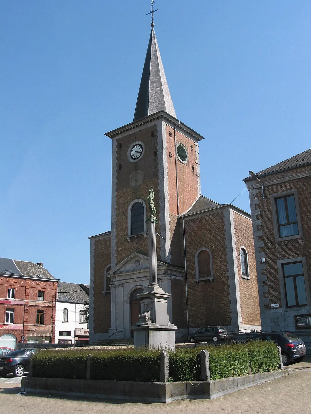 Mettet  (Belgium), the St. John the Baptist church.