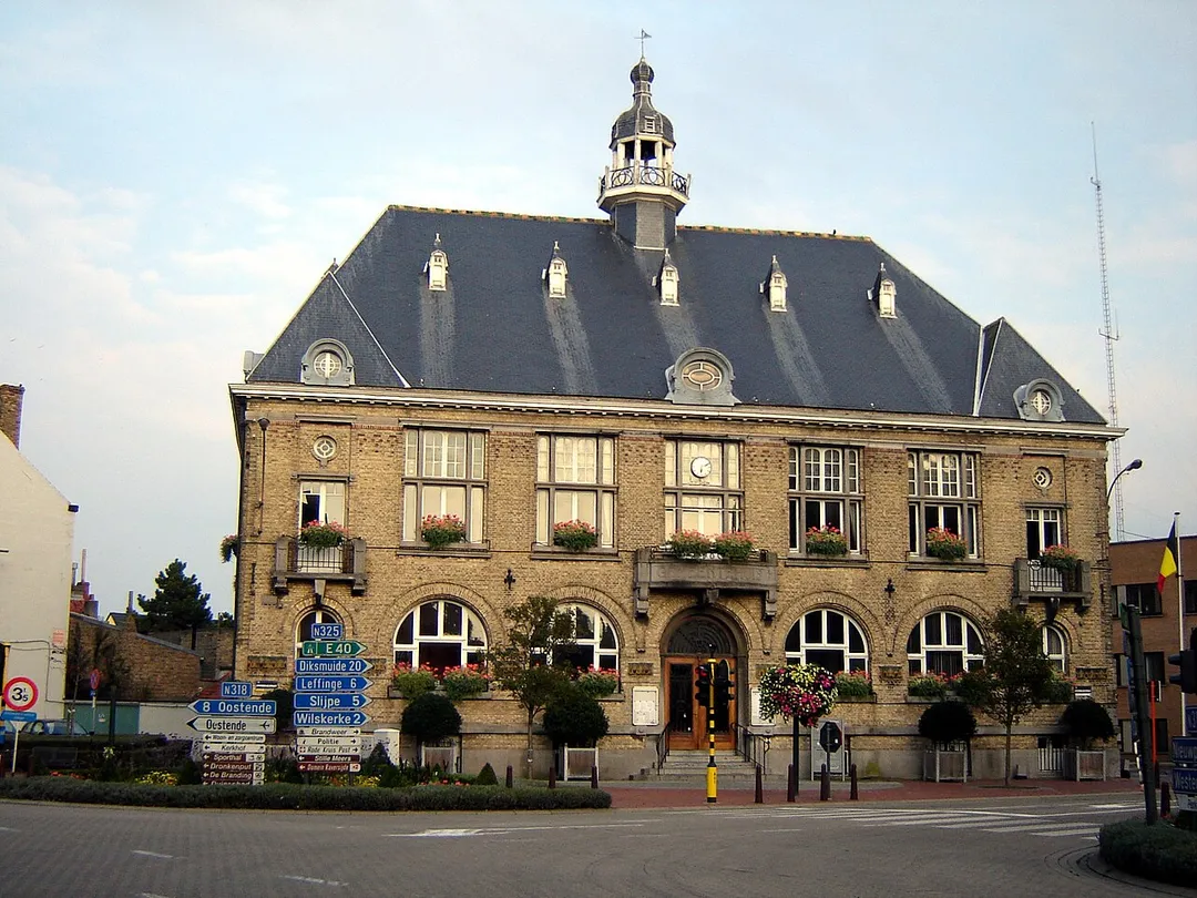 Town hall of Middelkerke. Middelkerke, West Flanders, Belgium
