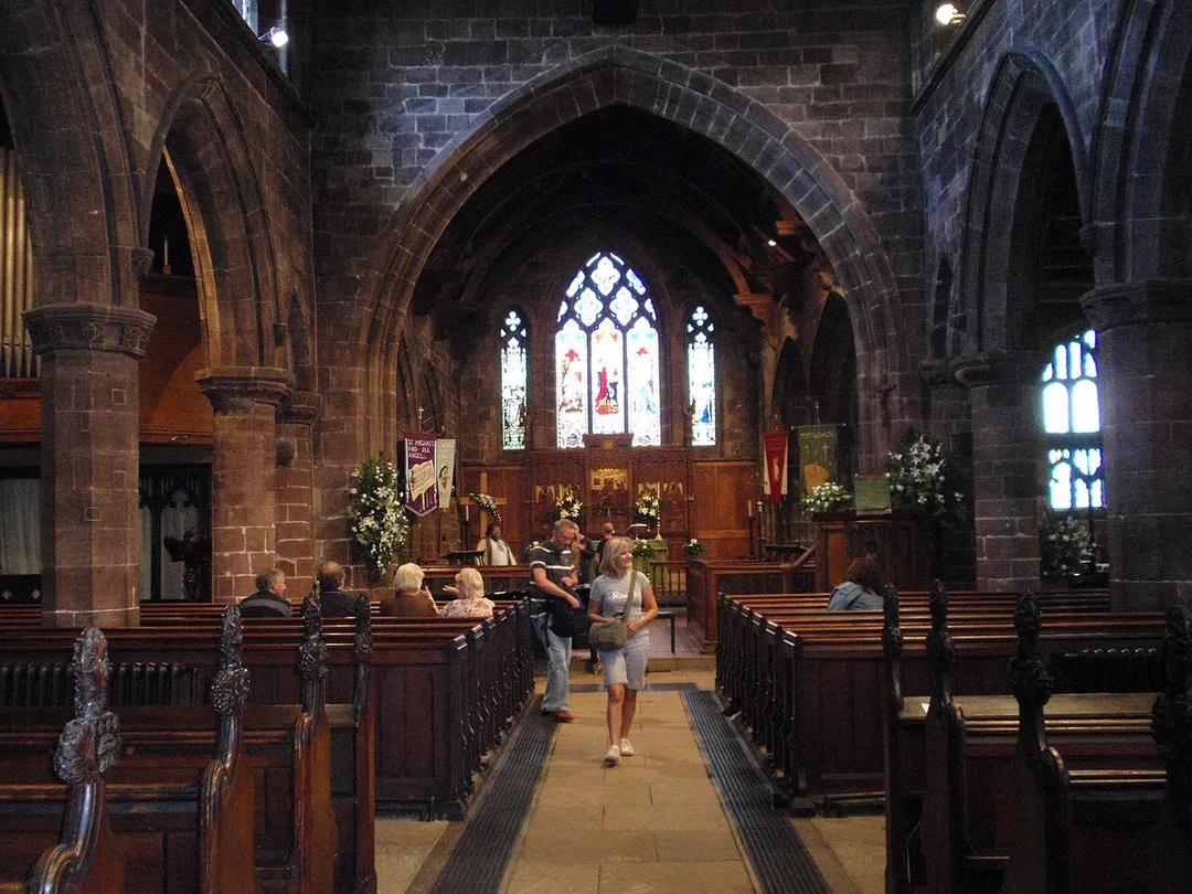 Inside St Michael and All Angels church, Middlewich, Cheshire, England