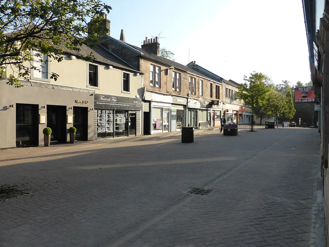 Town Center of Milngavie (Scotland).