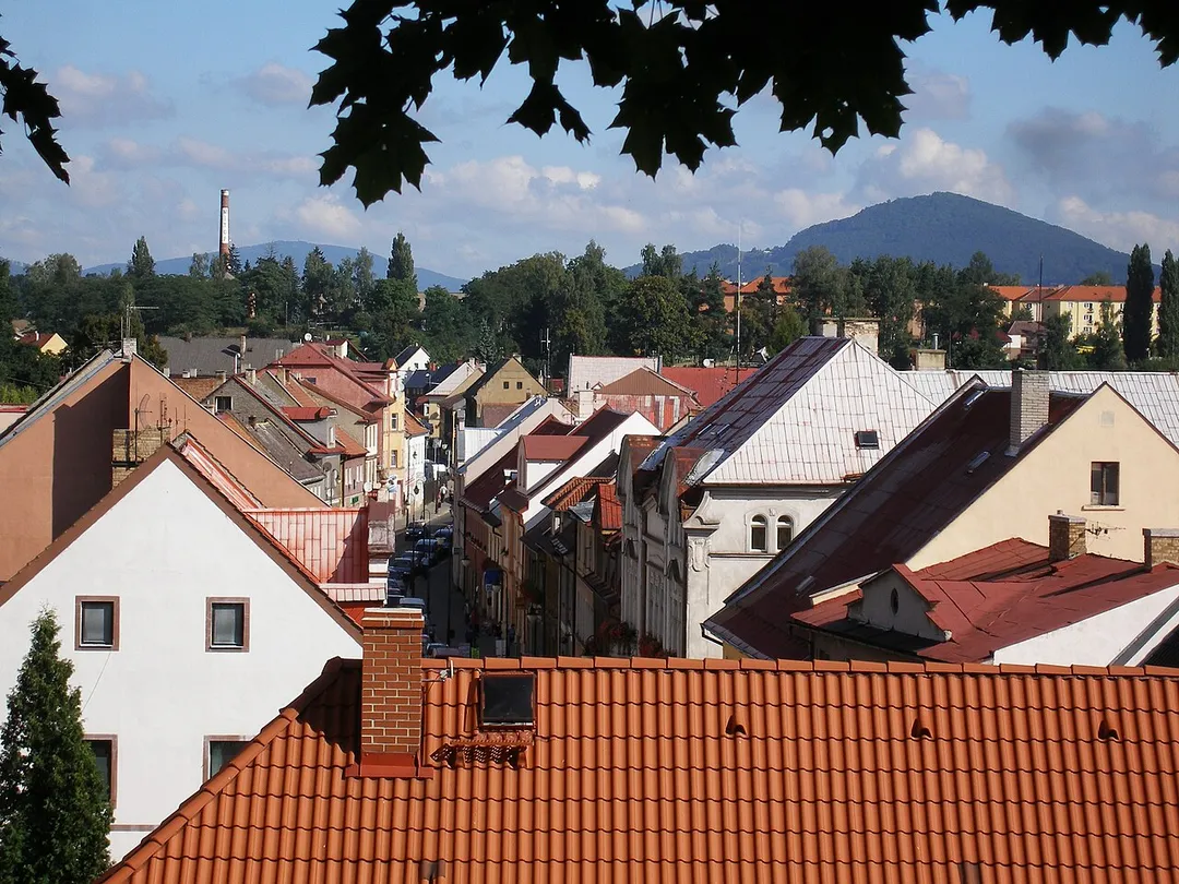 Town of Mimoň - view from the church, Czechia