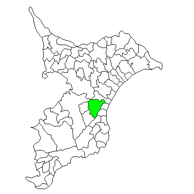 Location of Mobara city, Chiba prefecture, Japan