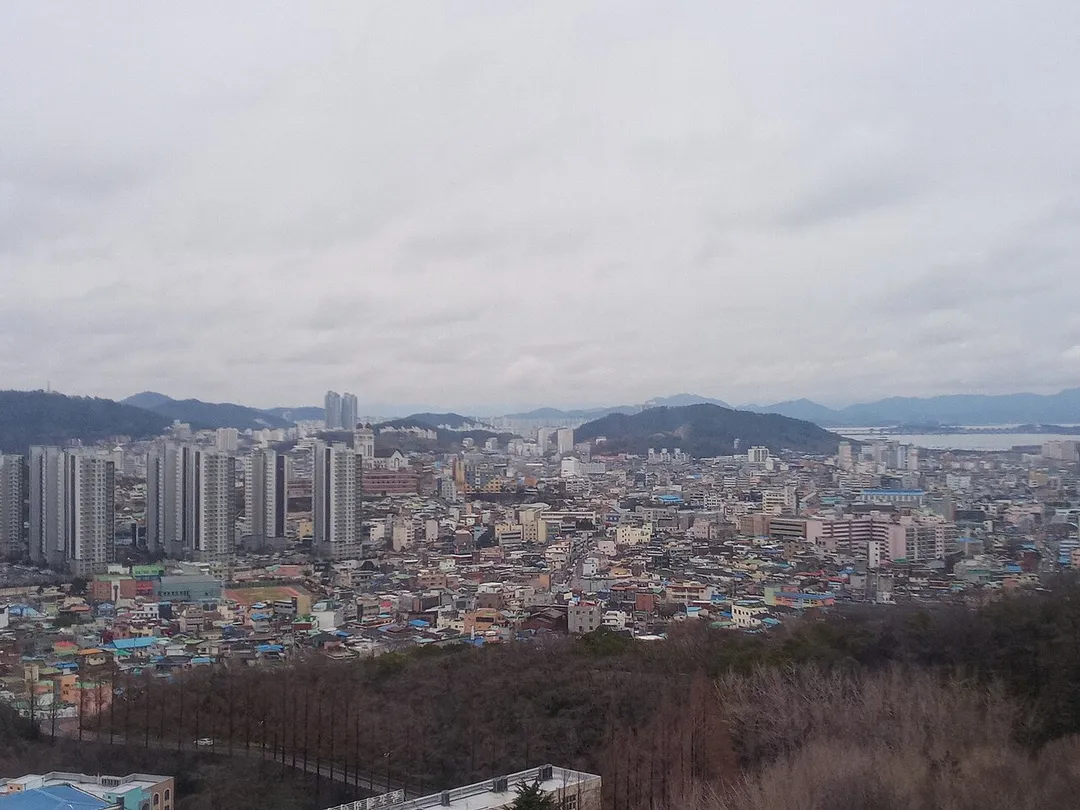 Aerial view of Mokpo, Korea