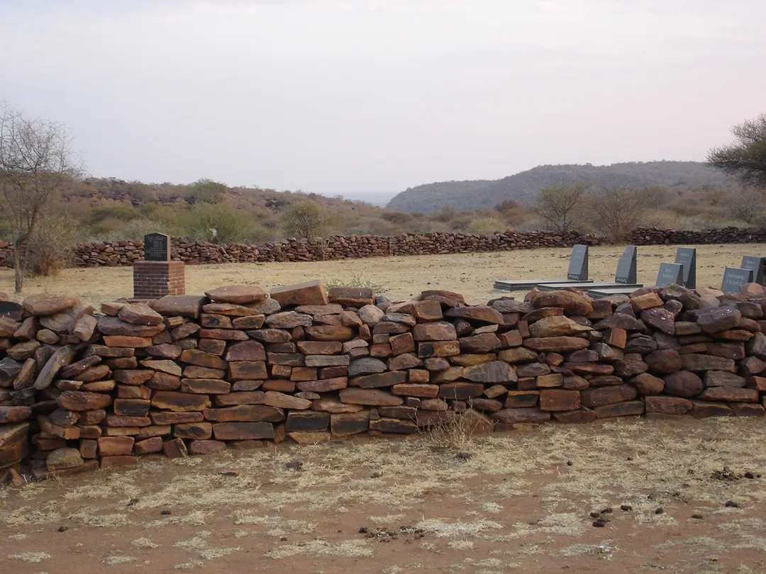 The Bakwena Royal Cemetery located at Ntsweng in Molepolole, Botswana. Historically it was the royal kraal until the tribe relocated to the current settlement in Molepolole in 1937.