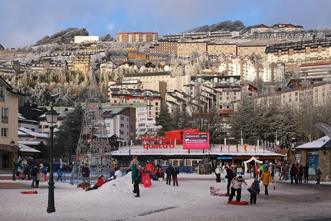 Pradollano Ski Station in Sierra Nevada, Spain.