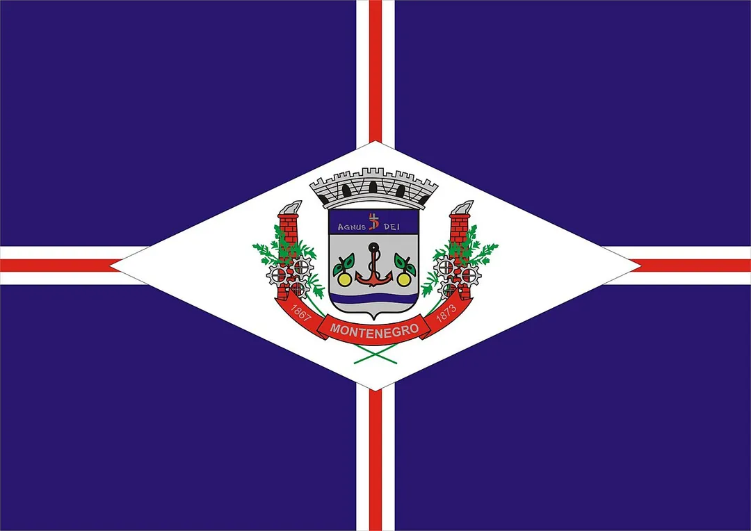 Flag of Montenegro, Rio Grande do Sul, Brasil
