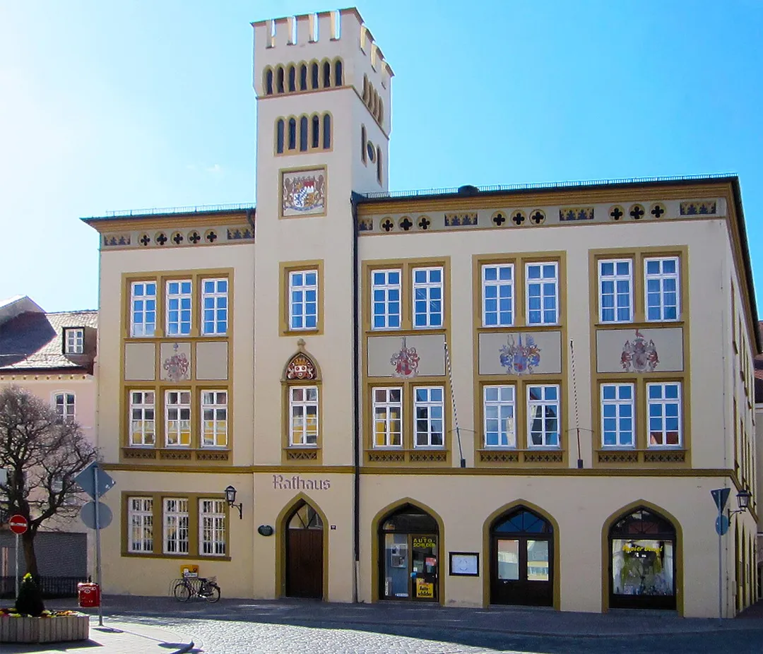 The picture shows the town hall of Moosburg an der Isar in Bavaria as on April 1, 2012.