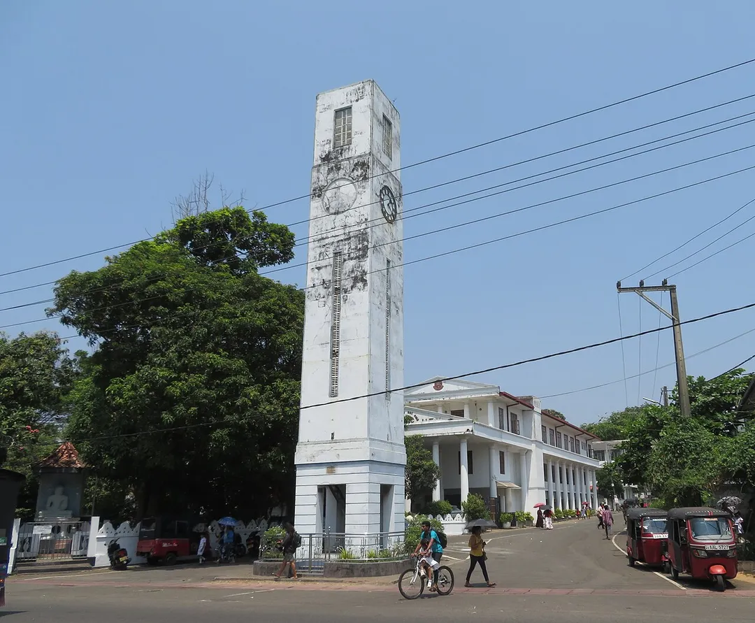 Clock tower and Urban Council, Moratuwa, Sri Lanka