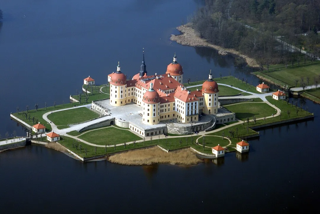 Aerial View: Moritzburg Castle from Southeast