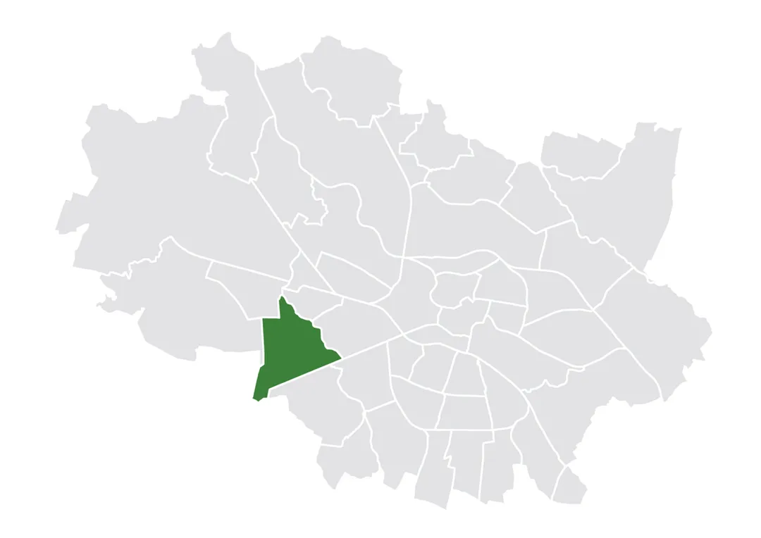 Osiedle Muchobór Wielki na mapie Wrocławia