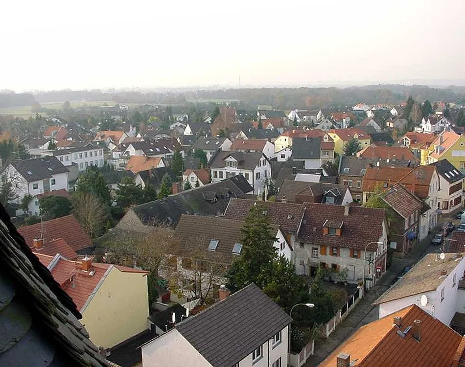 Blick von St.Markus in Muehlheim am Main, Nord-West