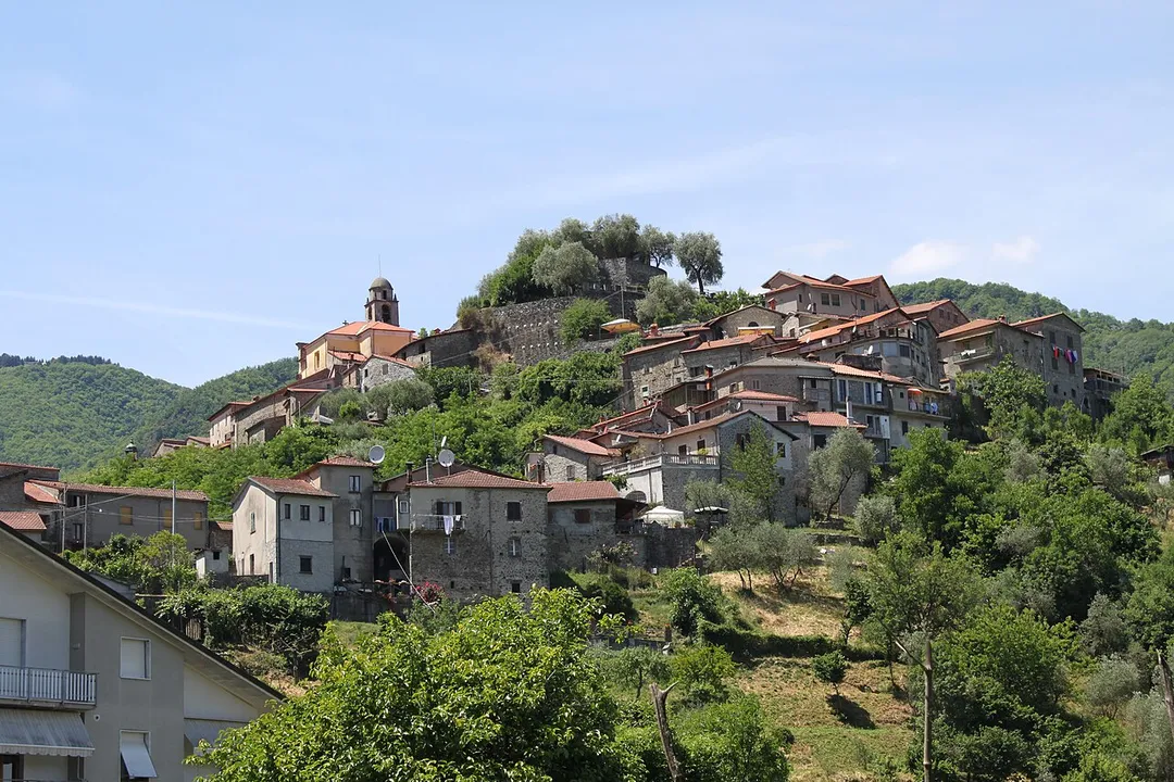 View of Mulazzo, a town in the province of Massa-Carrara