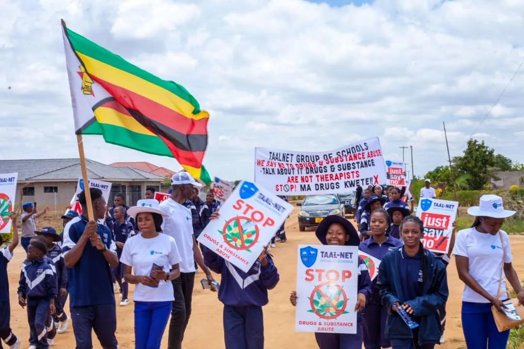 Taal-Net Students on a march against drug abuse in Nov 2024 at Mvurwi