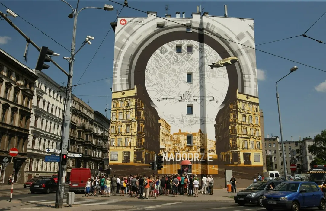 Mural na ul. Łokietka we Wrocławiu.