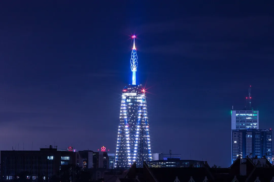 Britam Tower Nairobi Kenya Night