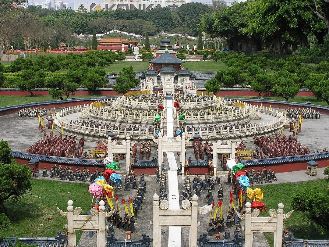 A model version of the Temple of Heaven in Splendid China amusement park, Shenzhen