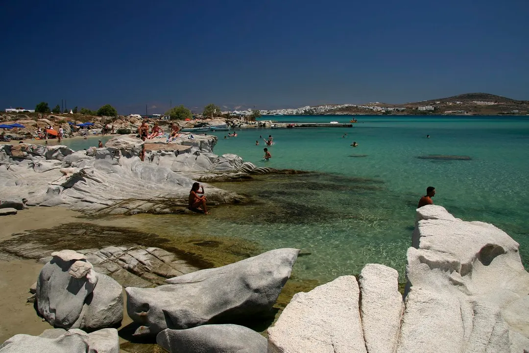 Kolympithres beach outside Naoussa, Paros - Greece.