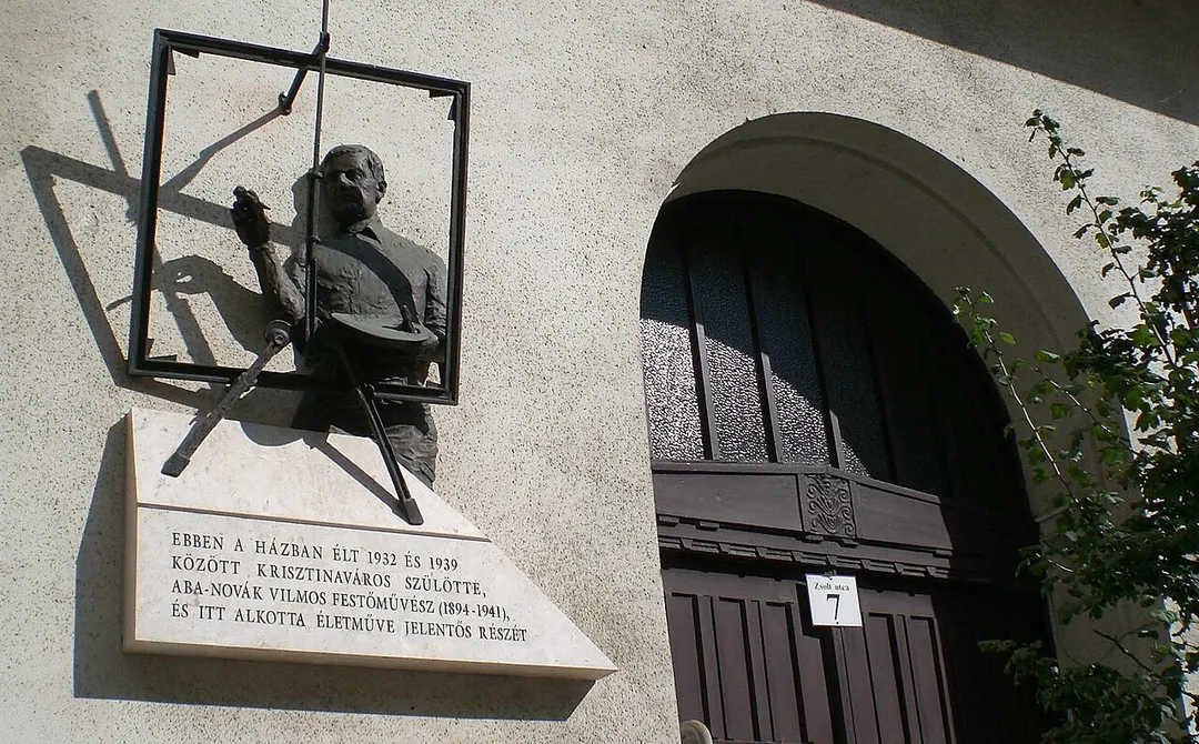Aba-Novák Vilmos domborműves emléktábla (Paulikovics Iván, 2004). - Magyarország, Budapest, Várkerület, Naphegy városrész, Zsolt utca 7.