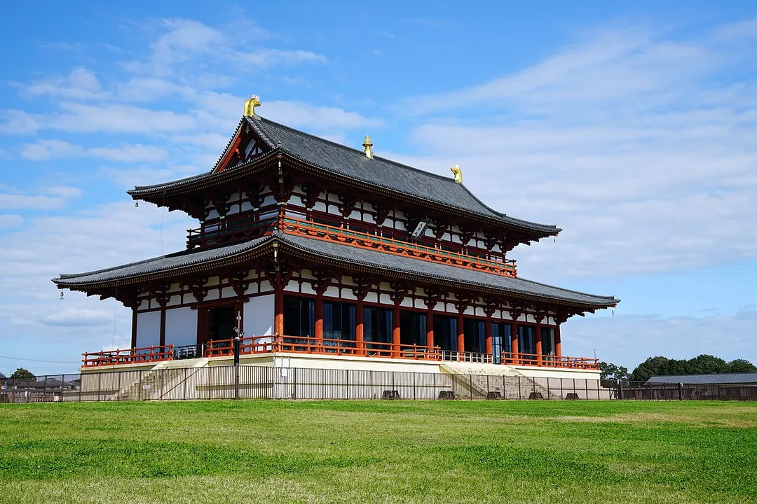 At Heijō-kyō ruins in Nara, Nara prefecture, Japan.