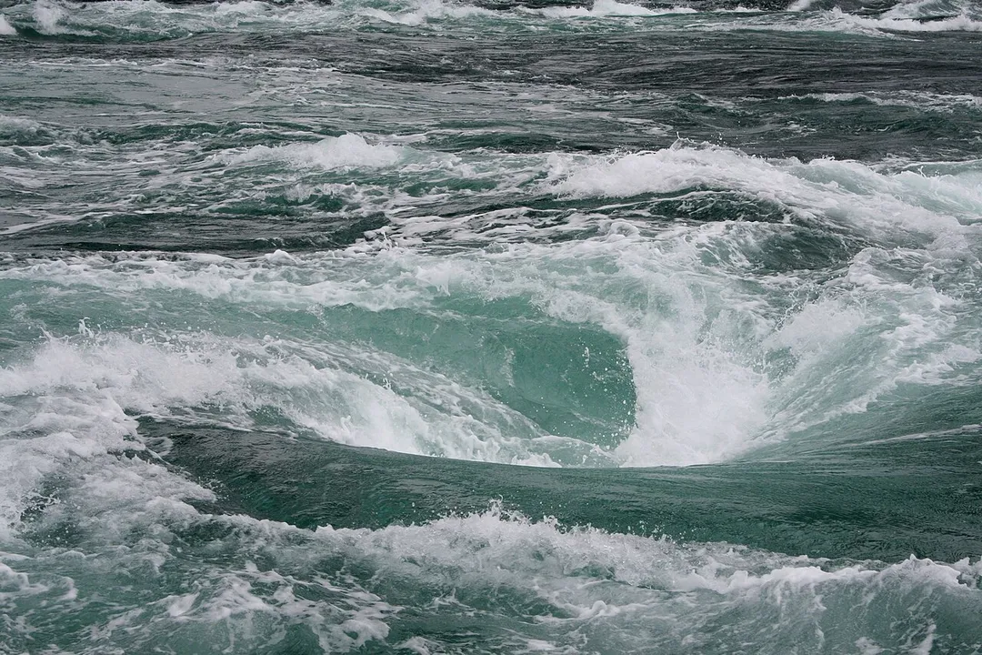 This is the Naruto Whirlpools taken on 4-21-2008 from a boat which cruises directly to the whirlpools.