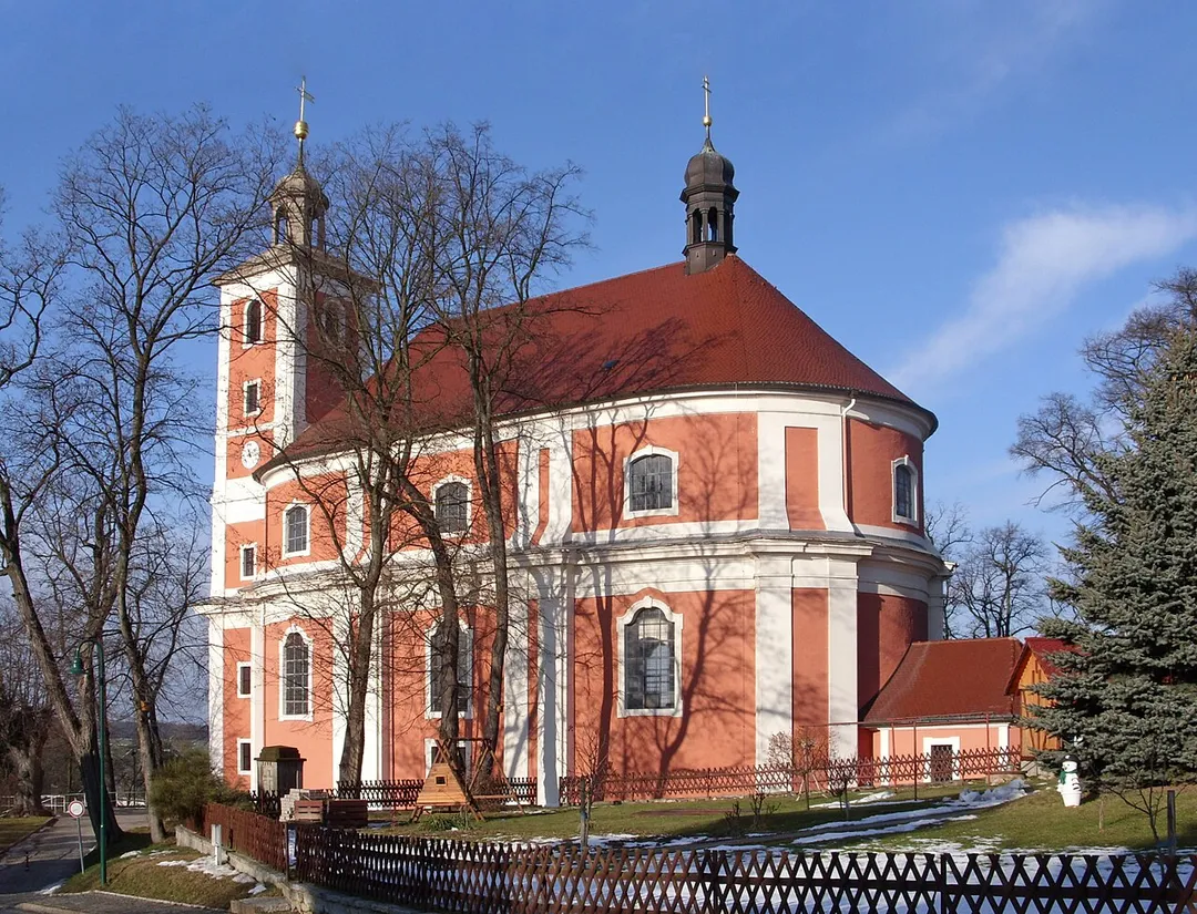Church in Nebelschütz/Njebjelčicy, Bautzen district.