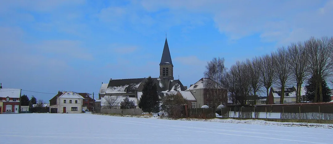 L'ancien village sous la neige.