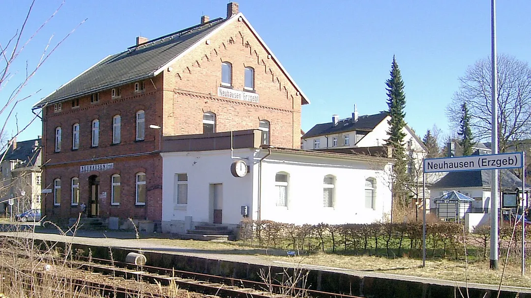 Bahnhof Neuhausen (Erzgeb.), Endpunkt der Flöhatalbahn