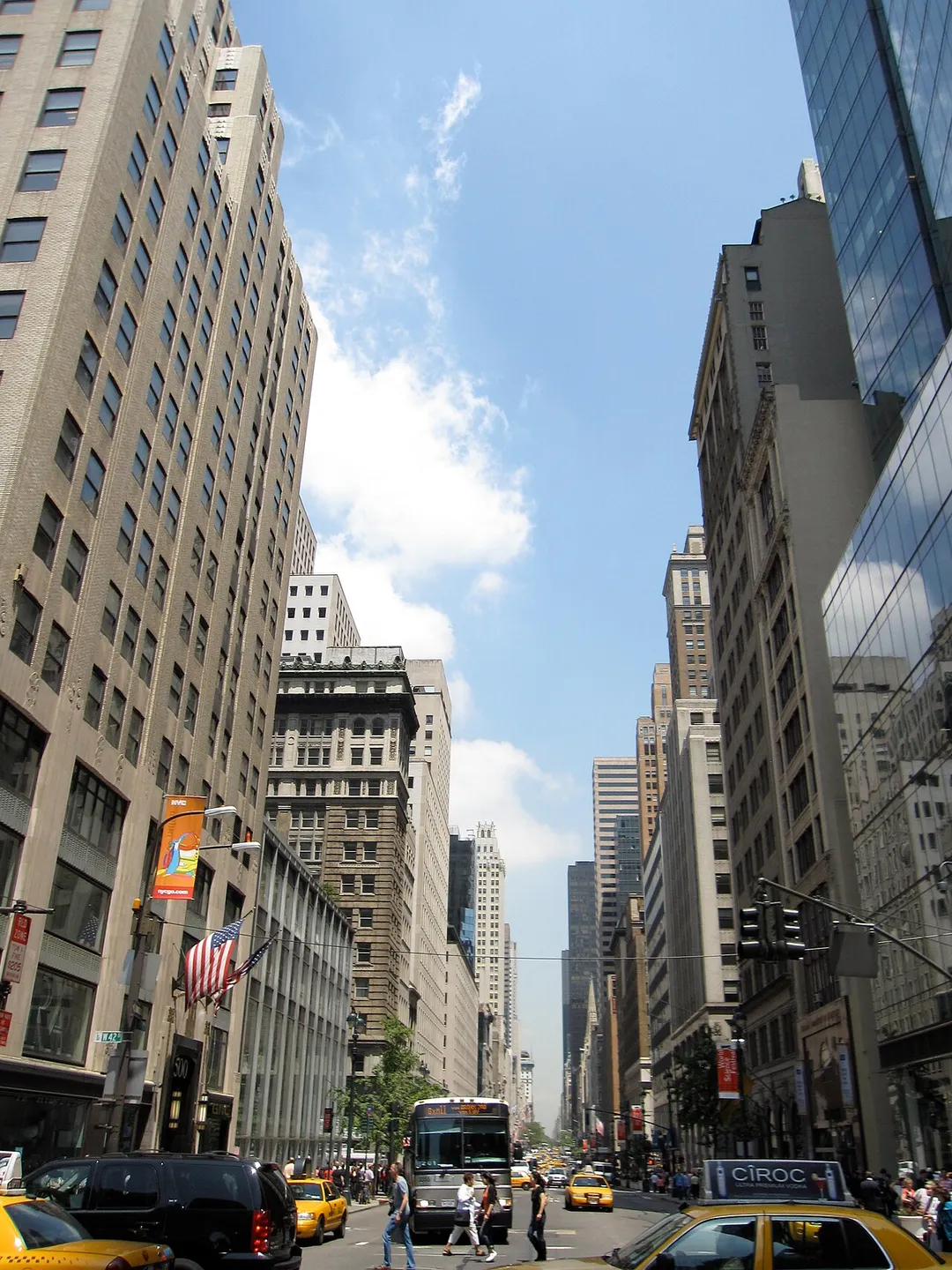 Corner of 42nd Street and 5th Avenue in New York