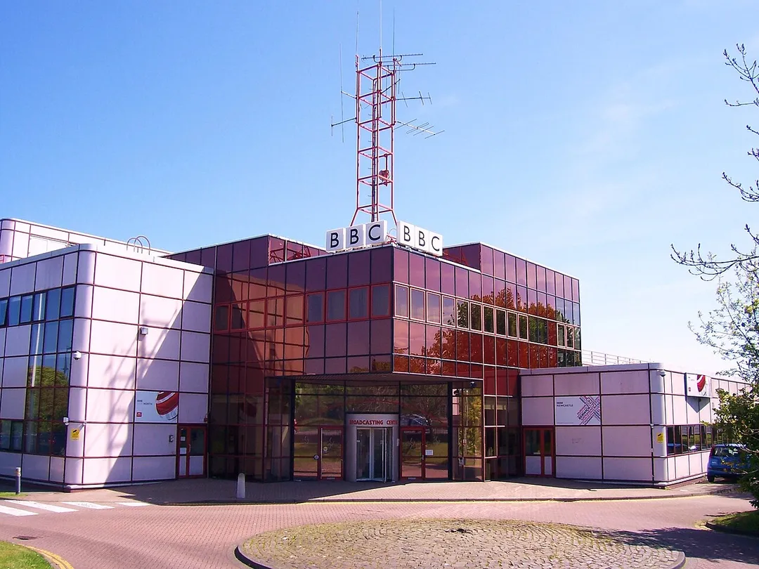 BBC Television and Radio Studios in Newcastle upon Tyne opened in 1988 by HRH Prince Charles and known locally as 'The Pink Palace'.
