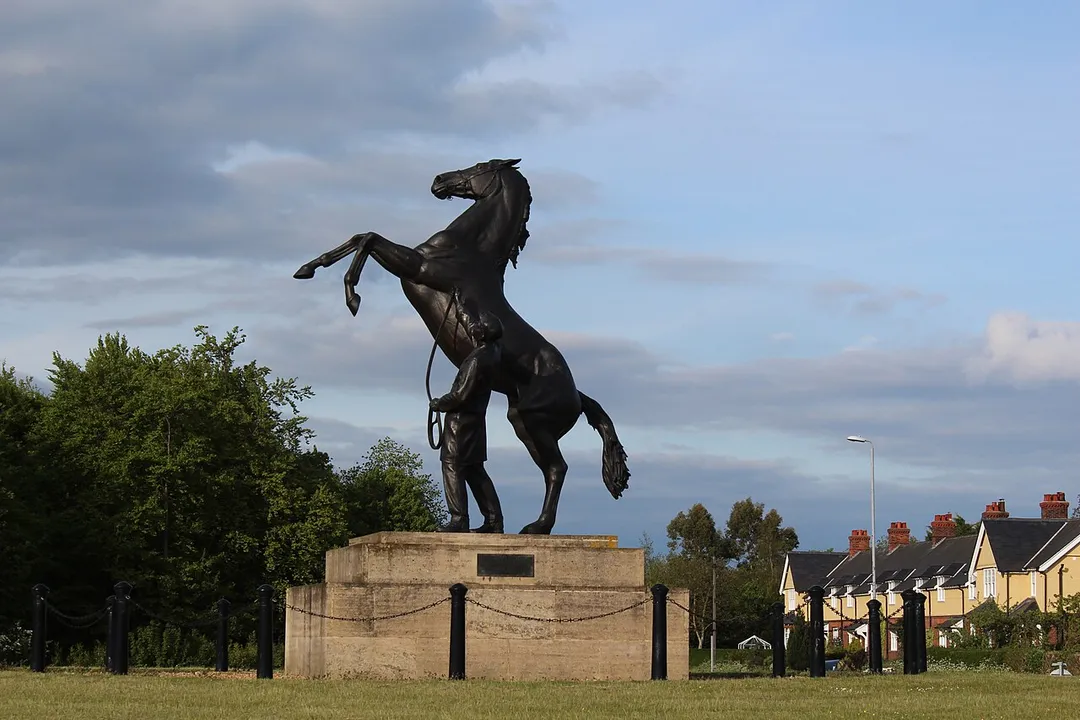 A statue in Newmarket, UK
