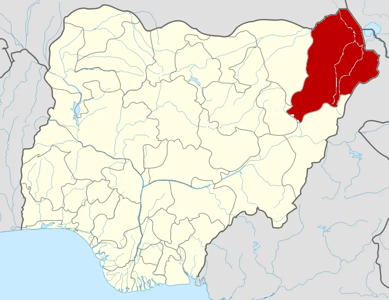 Map locator of Nigeria.