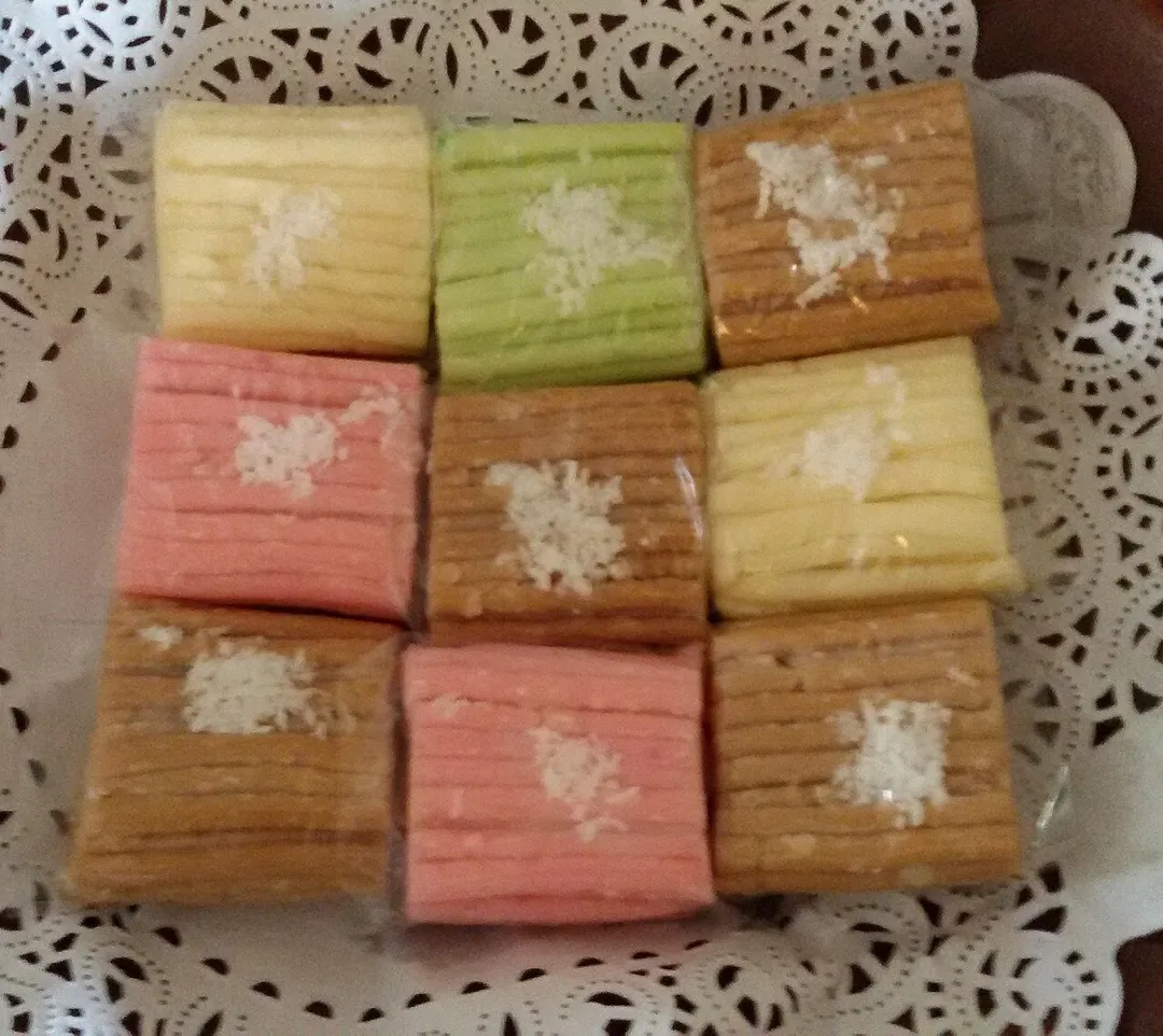 Getuk lindri or sweet cassava snack from Ngawi, Java