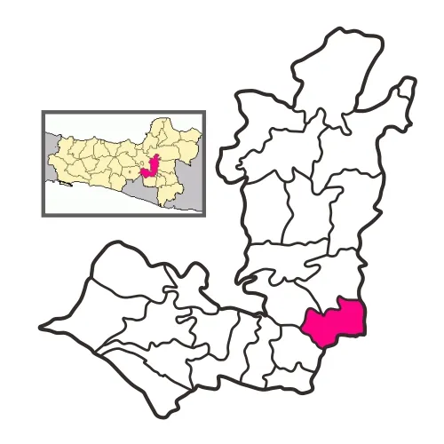 Map of Ngemplak District, Regency of Boyolali. After 3 new districts founding Gladagsari, Tamansari, and Wonosamodro according to Decree of Minister of Home Affairs 72/2019. further info
