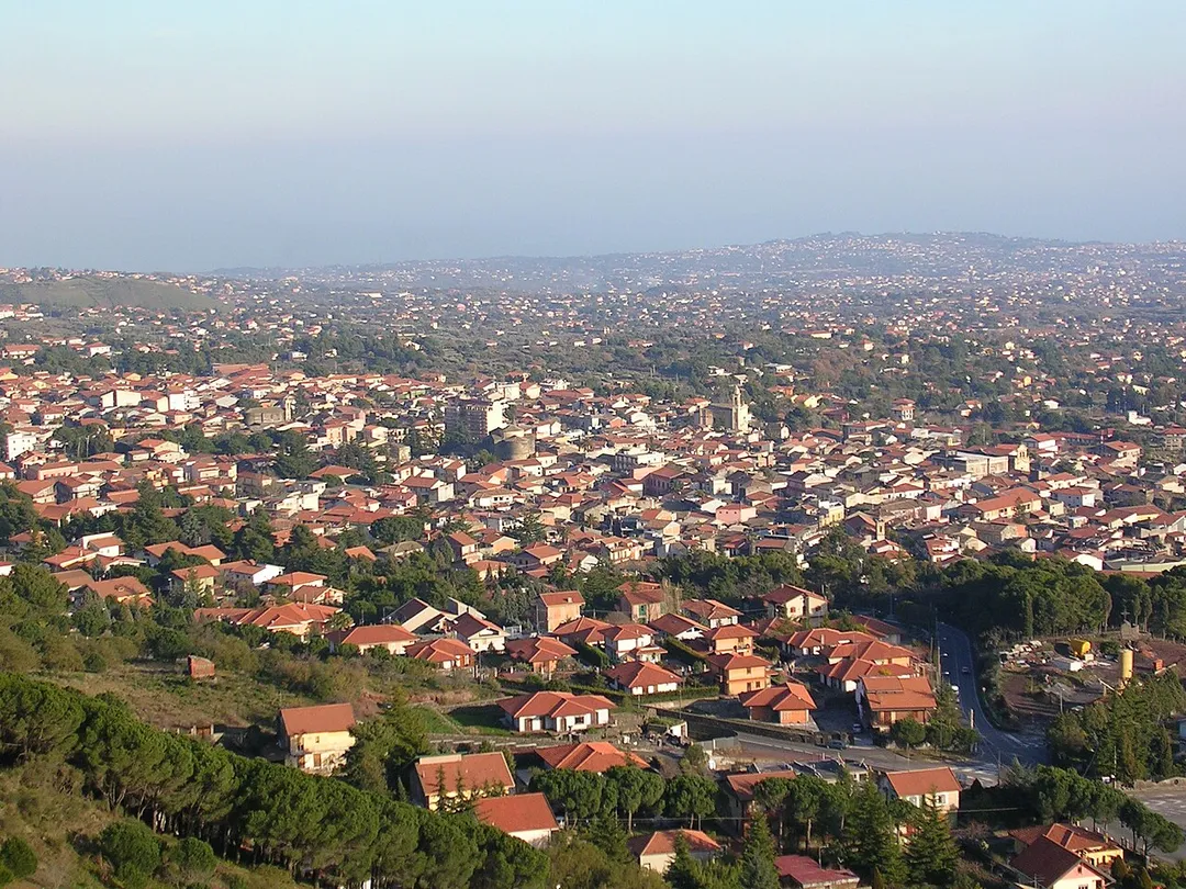 Panorama of Nicolosi, from Monti Rossi