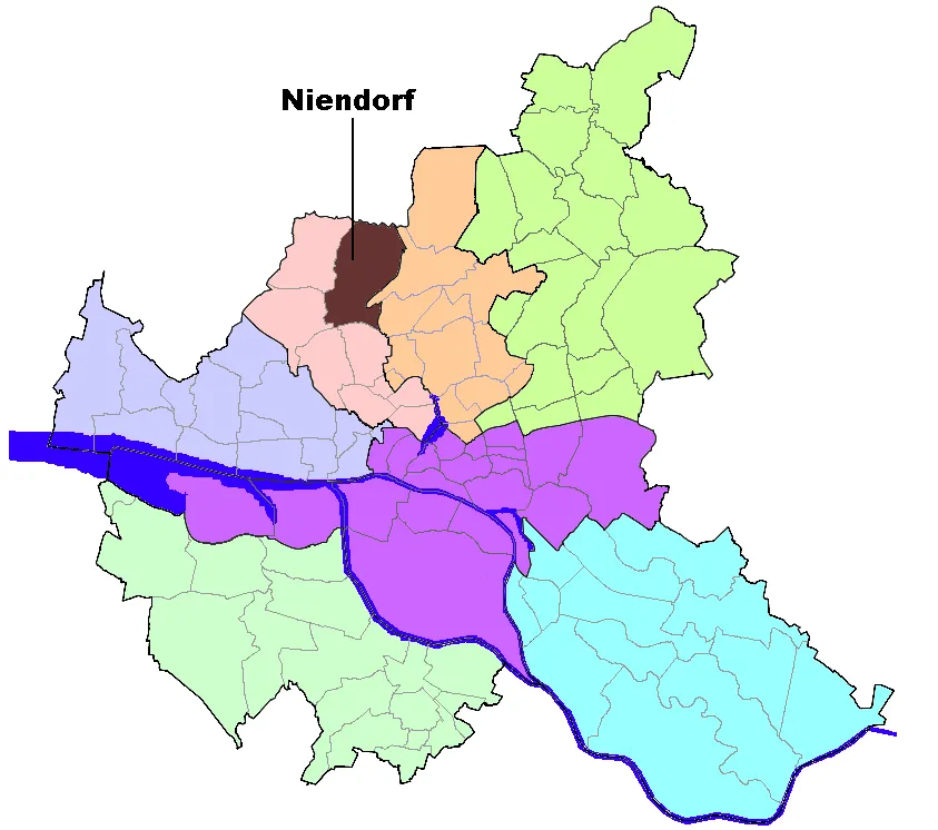 Location of Niendorf, Hamburg, Germany