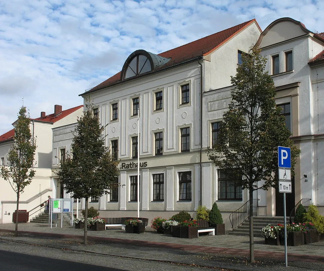 Town hall in Niesky in Saxony, Germany