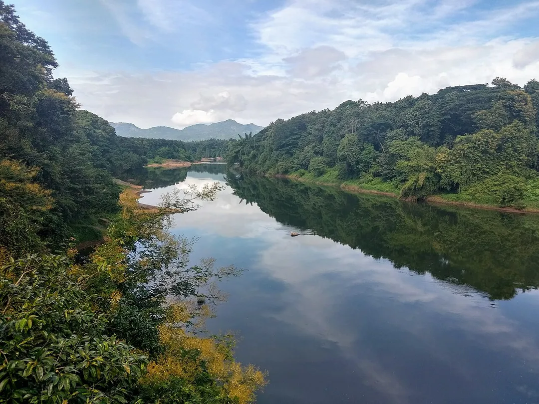 Chaliyar river near Connolly's Plot, the oldest teak plantation of the world.
